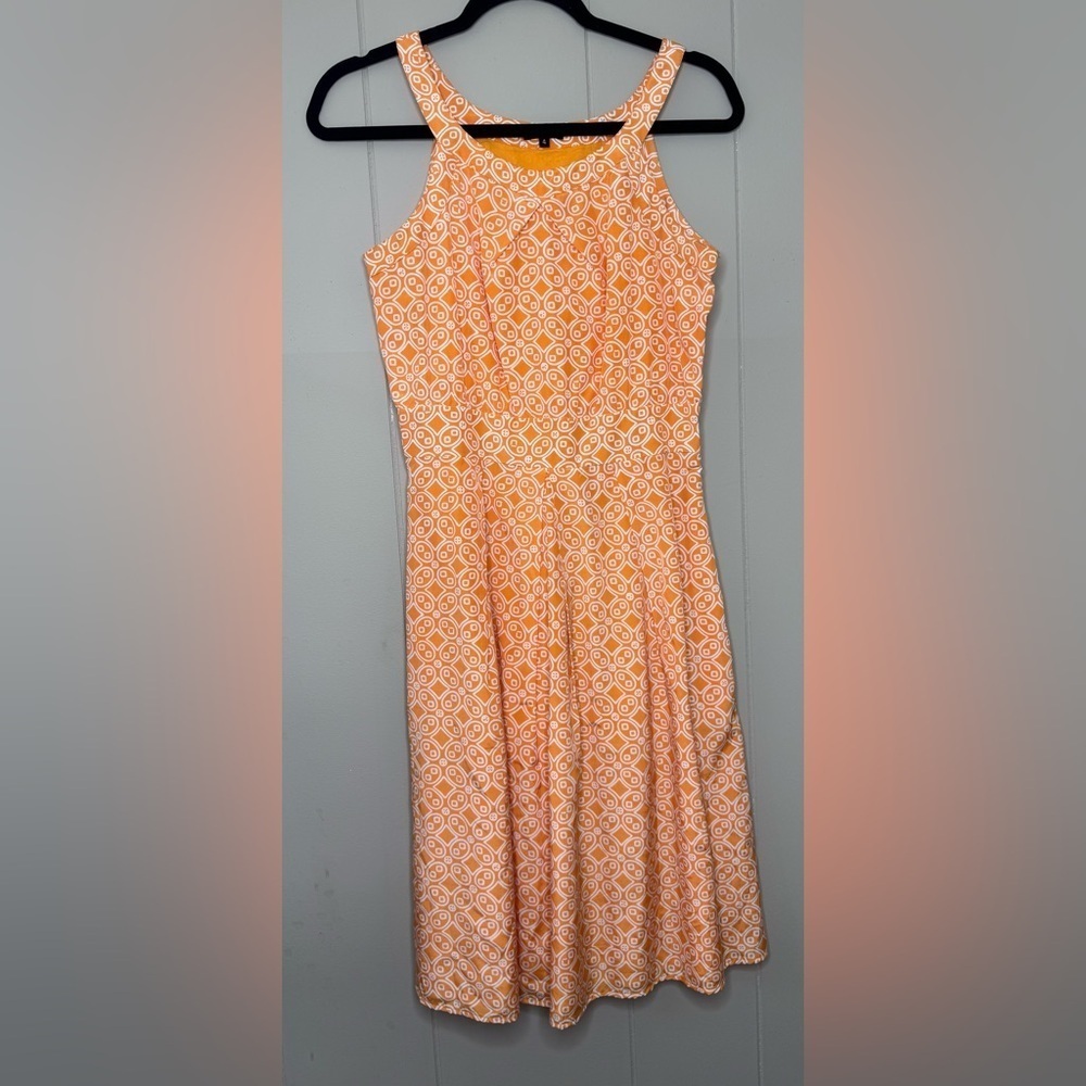 Tocca Silk Blend Geometric Lined Dress With Pockets Womens Size 4